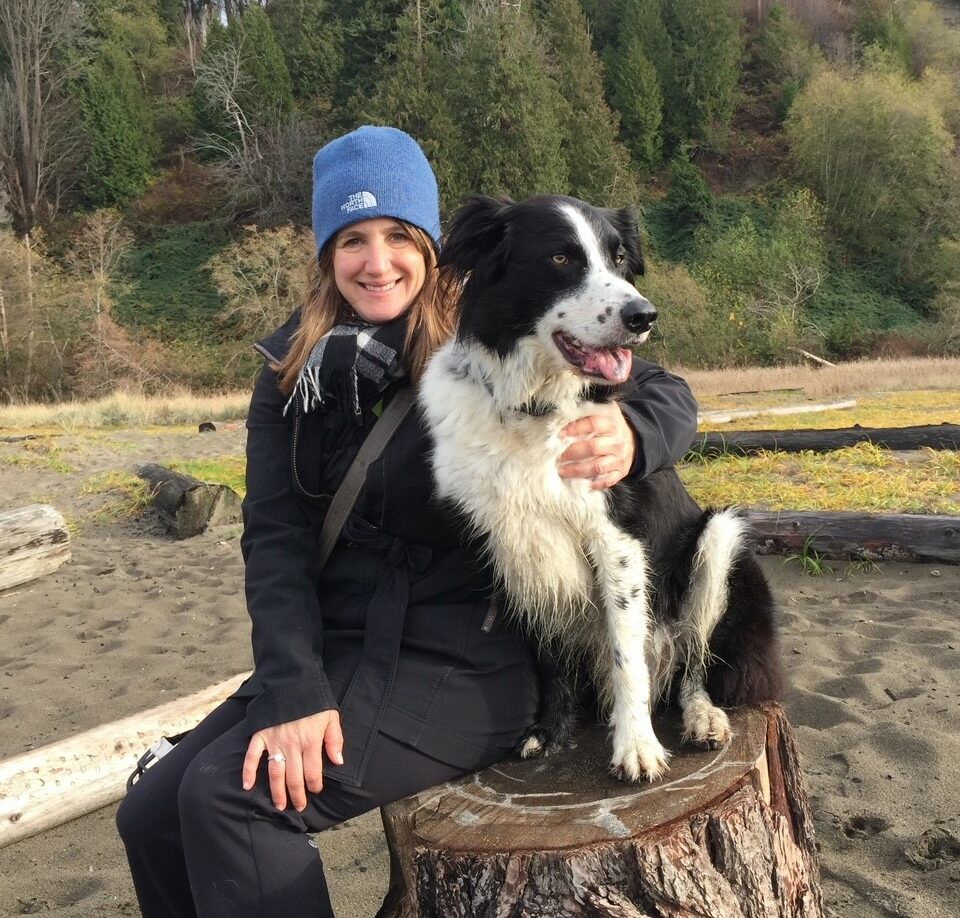 Vanessa Kursan with her dog Spencer in Vancouver