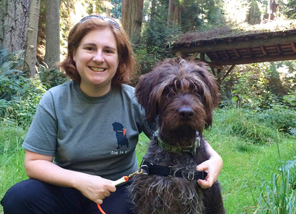 AnimalKind accredited trainer Lisa Davis of Pawsitively canine with dog Piper